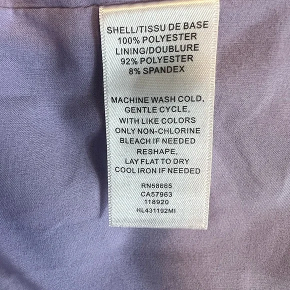 Chelsea28 Blue and Purple Wrap Midi Dress with V-Neck - Picture 16 of 16